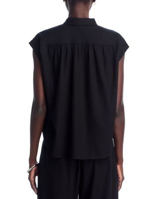 Short Sleeved Button Front Camp Shirt 