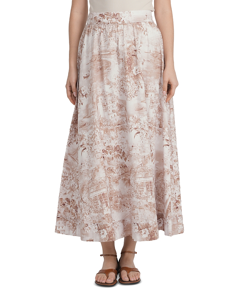 Point Printed Maxi Skirt