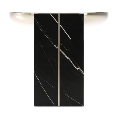 Overlap Round Side Table, Dark