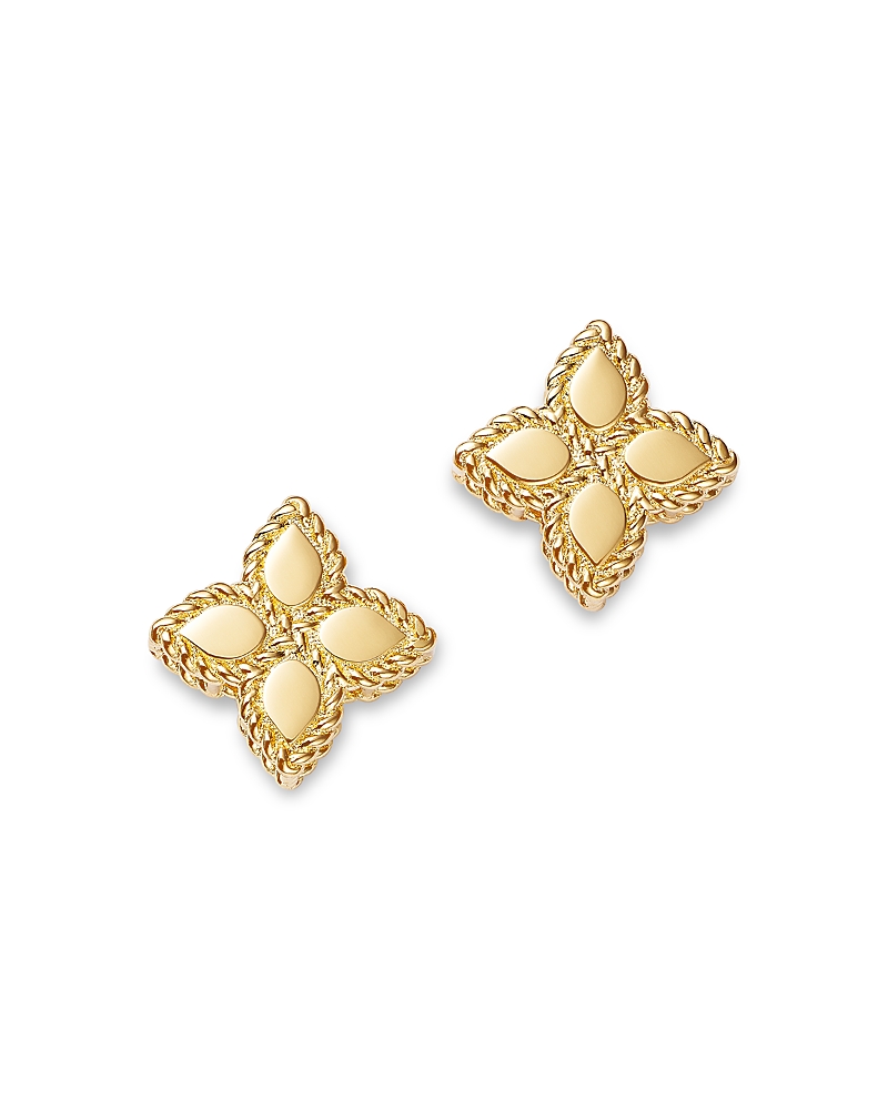 Roberto Coin 18K Yellow Gold Princess Flower Small Stud Earrings
