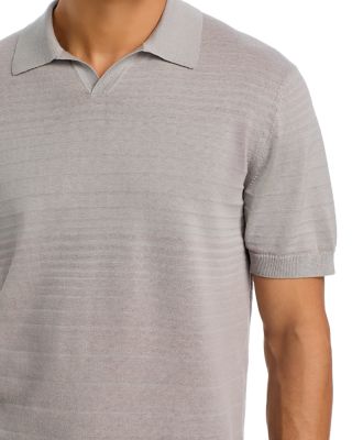 Tonal Stripe Johnny Collar Polo