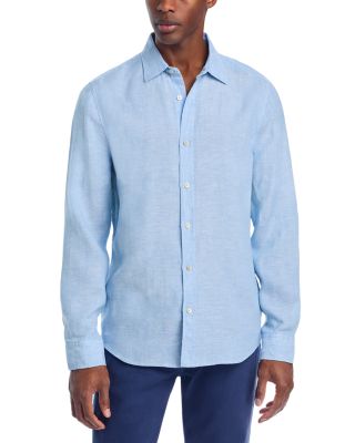 Yarn-Dyed Standard Fit Linen Shirt in Chambray - Exclusive
