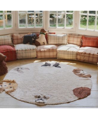 Tartan Handloom Pouf