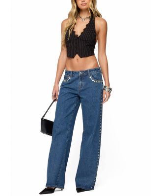 Devon Lacey Pinstripe Halter Top