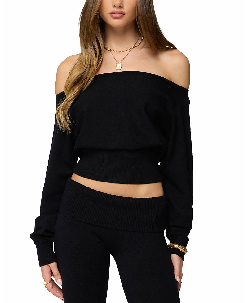 Edikted Skyla Off Shoulder Knit Sweater