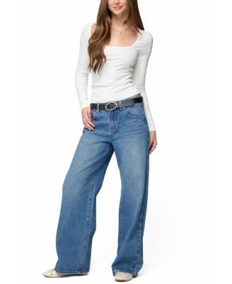 Zandra Square Neck Ribbed Top