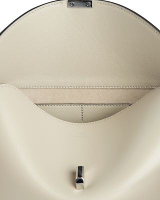 T-Lock Smooth-Leather Convertible Clutch in Milk