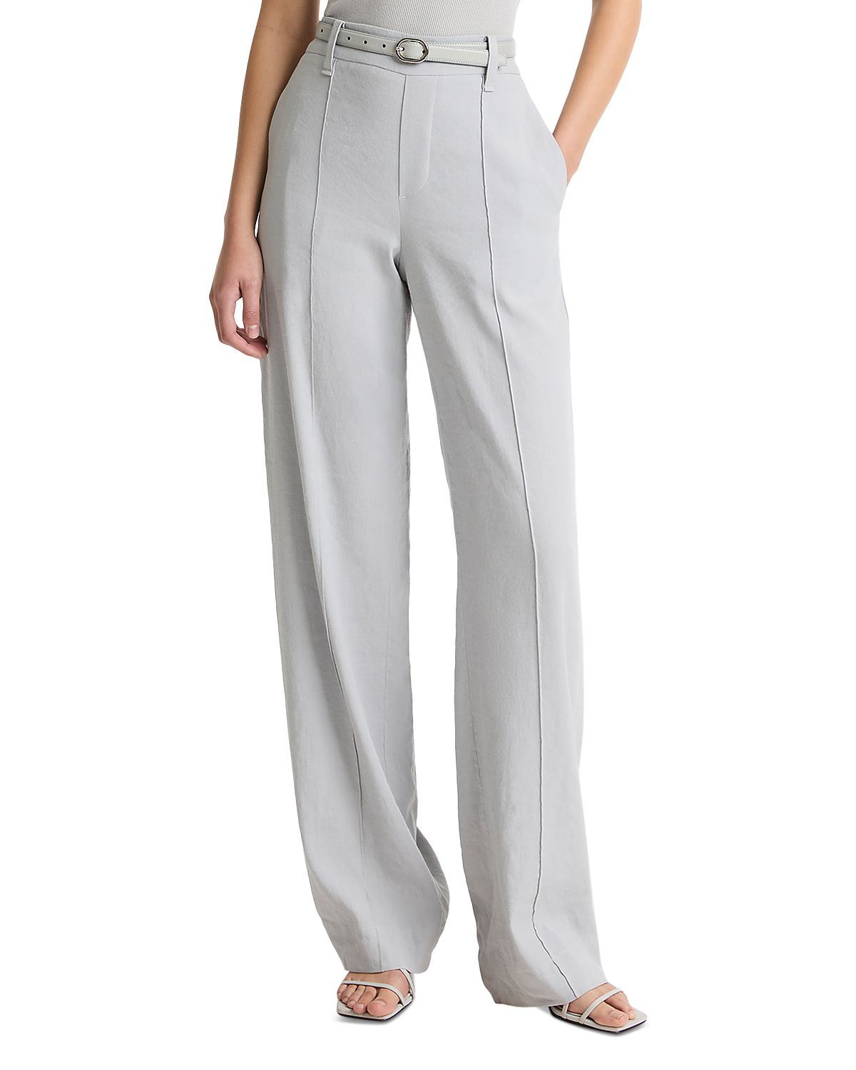 Vince Linen-Blend High-Rise Pull-On Pant