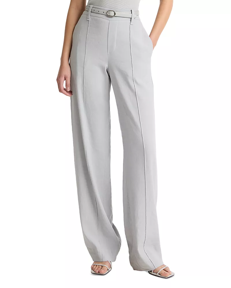 Vince Linen-Blend High-Rise Pull-On Pant