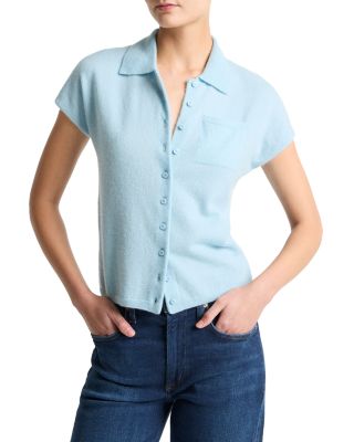 Cashmere & Silk Polo Sweater