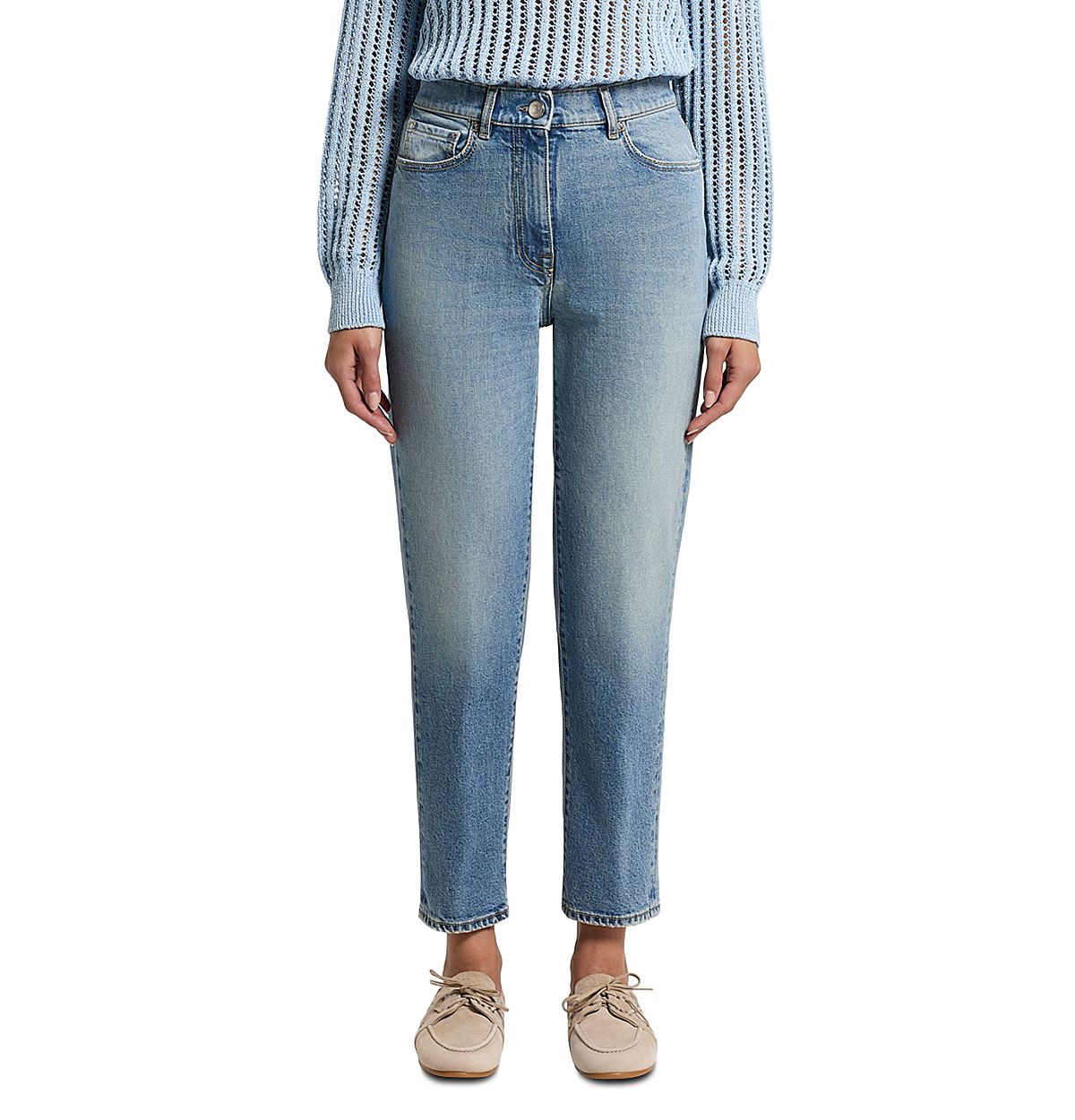 Peserico Low Rise Straight Crop Jeans
