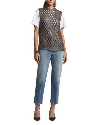 Low Rise Straight Crop Jeans in Ink