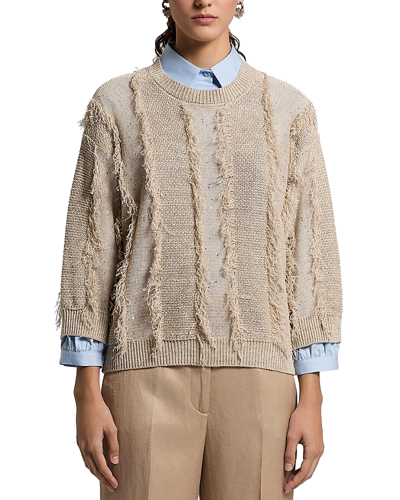 Peserico Fringe Micro Sequin Sweater