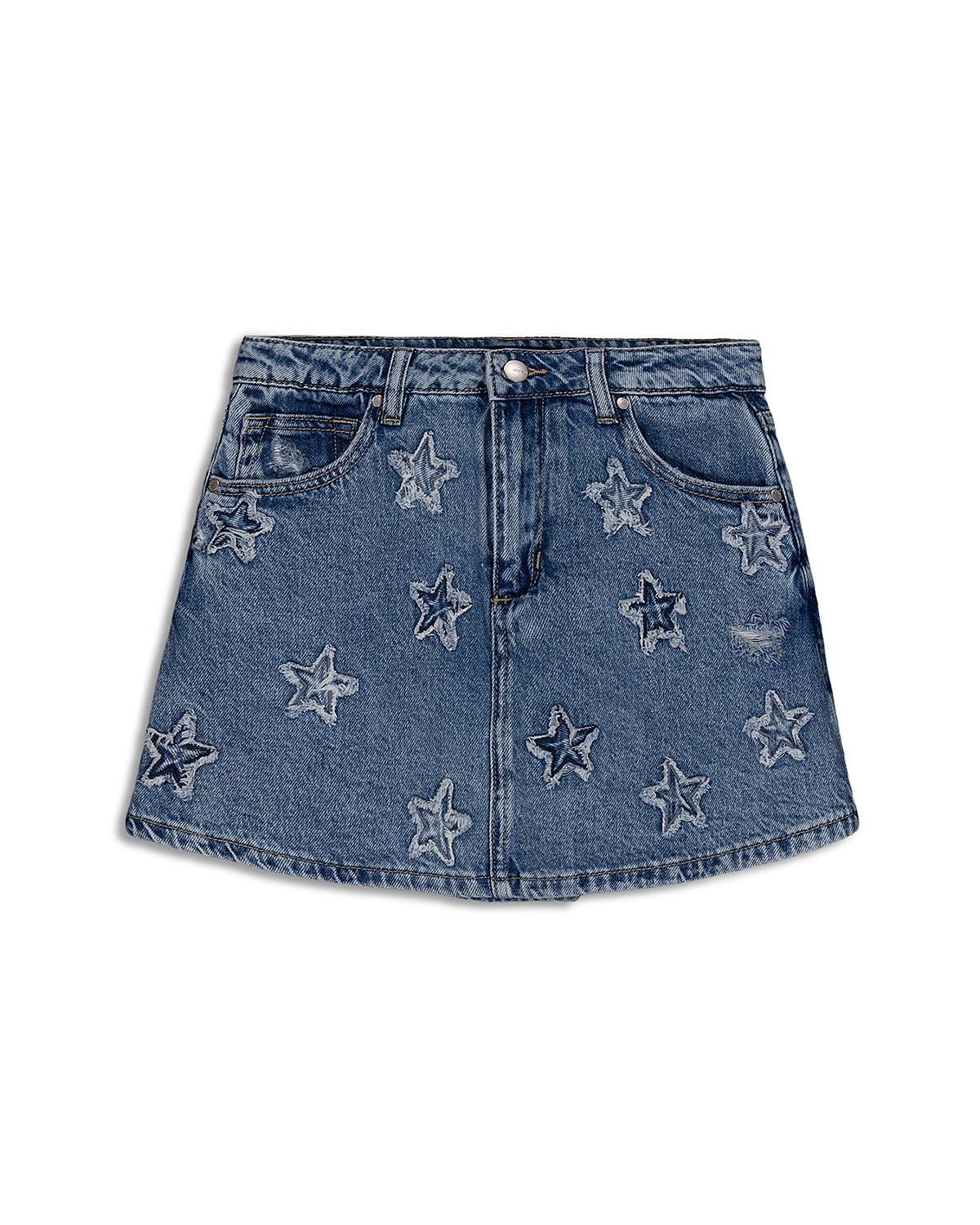 Joe's Jeans Girls' Mina Mini Denim Skort With Star Appliques - Big Kid