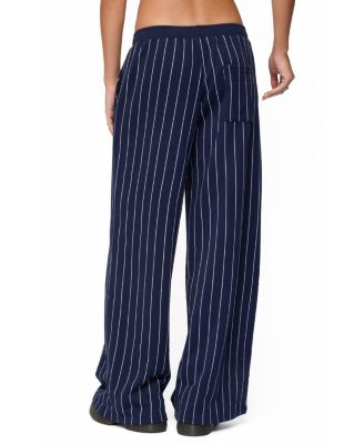 Mercer Pinstripe Wide Leg Sweatpants