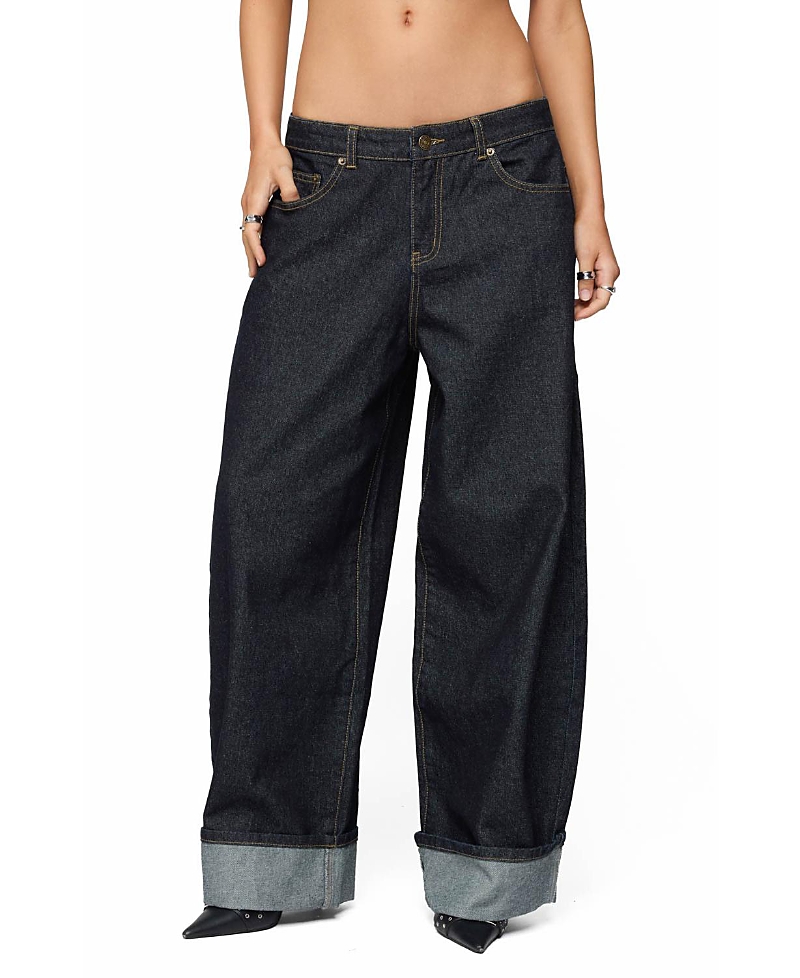 Edikted Petite Kella Low Rise Baggy Jeans