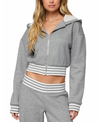 Eloura Stripey Zip Up Hoodie