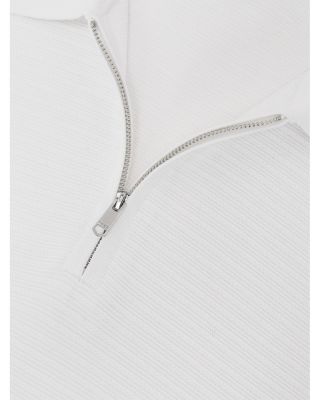 Estate Short Sleeve Half Zip Textured Polo