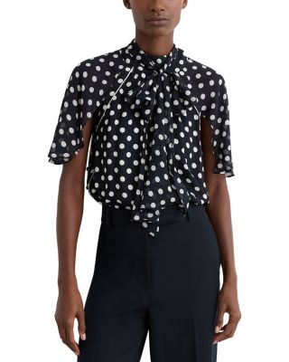 Alliana Polka Dot Printed Top
