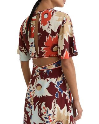 Asha Printed Midi Dress