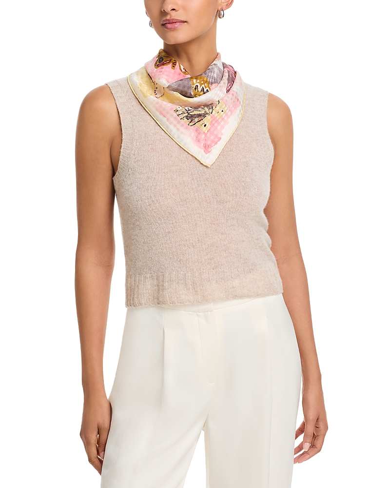 Fraas Butterfly Print Silk Square Scarf