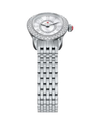 Serein Oval Diamond Stainless Steel Watch, 24mm x 27mm