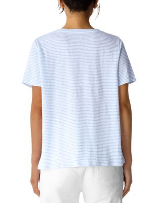 Linen Striped Crewneck Tee