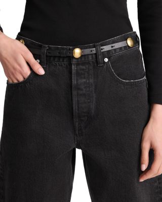 Women's Dome Studded Skinny Belt