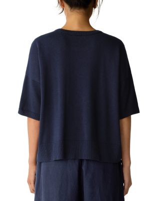 Crewneck Elbow Sleeve Sweater