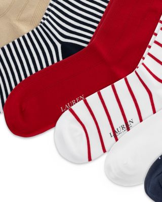 Dot Stripe Socks, Pack of 6