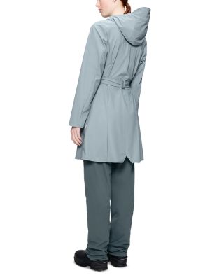 Curve Hooded Belted Waterproof Jacket