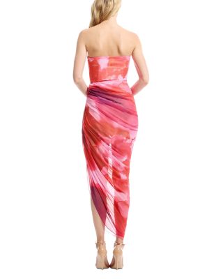 Phoenix Ruched Asymmetric Bodycon Dress