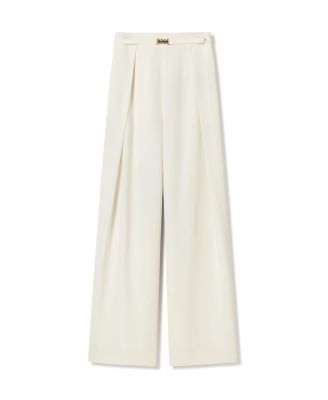  Heavy-Weight Silk Crepe Wide-Leg Pant