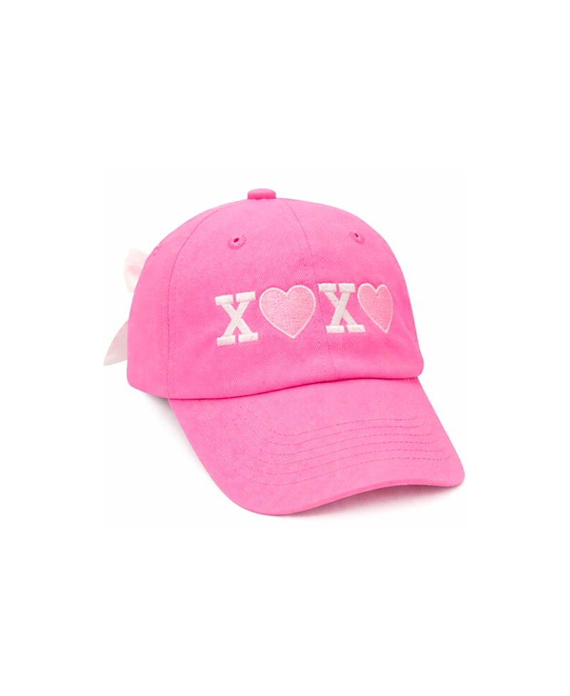 Bits & Bows Girls' Hearts Xo Bow Baseball Hat