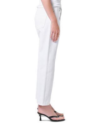 90's Crop Mid Rise Loose Jeans in Marshmallow