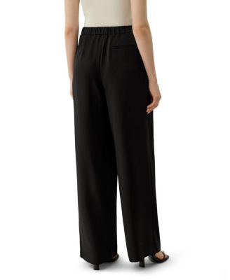  Stretch Heavy-Weight Crepe Wide-Leg Pant