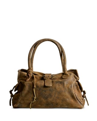 WTF Austin Small Nubuck Leather Shoulder Bag