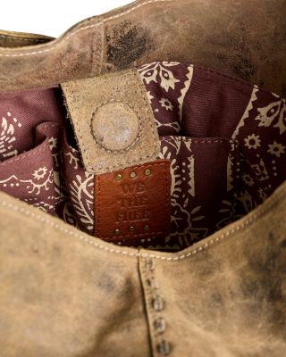 WTF Dallas Large Distressed Leather Tote Bag