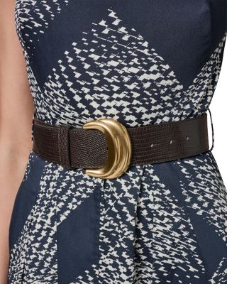 Printed Square Neck Belted Midi Dress