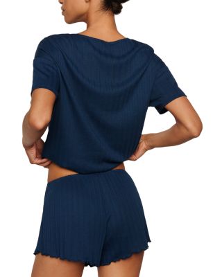 Pointelle Sleeve Shorts