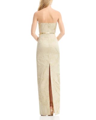 Kahlani Draped Belted Sheath Gown