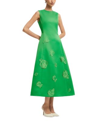 Cleo Appliqu&eacute; Sleeveless Midi Dress