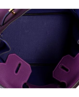 Birkin 30 Handbag Bicolor Togo with Brushed Gold Hardware