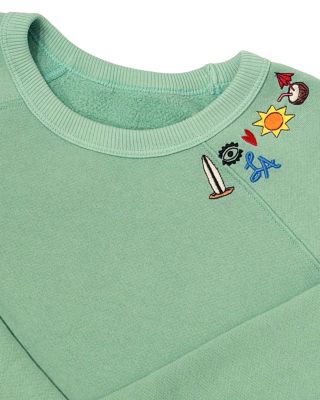 Mini Embroidered Crewneck Pullover & Classic Sweatpants