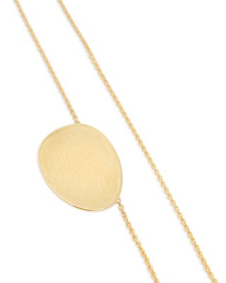 18K Yellow Gold Lunaria Diamond & Textured Link Chain Necklace, 16.5"