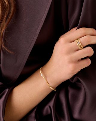 18K White & Yellow Gold Marrakech Diamond Solitaire Chain Bracelet