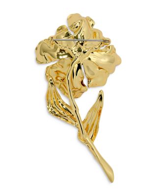Jardin Crystal Stemmed Rose Pin