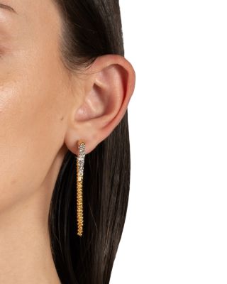 Solanales Crystal Fringed Front To Back Earrings