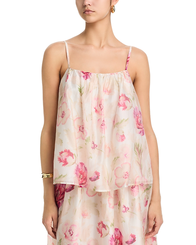 Aqua Rose Flounce Top - Exclusive