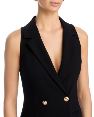 Whisper Double Breasted Halter Minidress